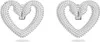 Swarovski Una Ohrclips Herz, Groß, Weiß, Rhodiniert 5626172 Produktbild-Vorschau 1