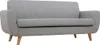 Miliboo - Skandinavisches 3-Sitzer-Sofa in Hellgrau und Produktbild-Vorschau 1