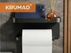 KRUMAD Toilettenpapierhalter ohne Bohren Schwarz, Produktbild-Vorschau 2