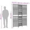 Paravent 3-tlg. Schwarz Poly Rattan Produktbild-Vorschau 9
