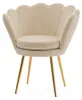 Beiger SHELL GOLD-Sessel mit goldfarbener Polsterung und Produktbild-Vorschau 4