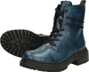 A pair of blue lace-up boots shown from a diagonal angle against a white background. Voir les images du produit
