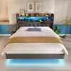 Lit Sweiko 160x200 cm Lit suspendu avec éclairage LED, tête Voir les images du produit 14