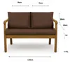 Gartenkissen Set braun – 130x50 + 2x70x50 cm – Für Produktbild-Vorschau 3