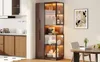 Vitrinenschrank 70×38×160 cm mit Ausziehregal – Produktbild-Vorschau 15
