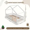 Crazy Pine Letto a Casetta Bianco 90x190 cm – Letto da Anteprima dell’immagine prodotto 2
