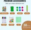 A collage of various art and writing accessories for a whiteboard or chalkboard. Voir les images du produit