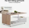 CASARIA® Couchtisch Weiß Eiche Holz mit Stauraum 95x55cm Produktbild-Vorschau 4