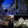 A collage of four images showing Christmas lights used in various decorative settings. Anteprima dell’immagine prodotto