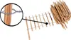 A close-up of a wooden fence roll, showing the detail of how the wooden slats are attached to wire. Produktbild-Vorschau