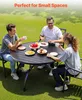 SucceBuy Terrassentisch Gartentisch Balkontisch (1200 x 725 Produktbild-Vorschau 2