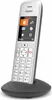 A white Gigaset cordless phone is shown in its charging cradle against a white background. Voir les images du produit