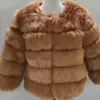Damen Kunstpelz Mantel Kurzer Faux Pelz Winterjacke Produktbild-Vorschau 3