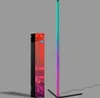 A floor lamp and its packaging are shown against a plain gray background. Anteprima dell’immagine prodotto