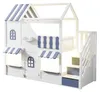 Lit superposé enfant 90 x 200 cm avec escalier avec espace Voir les images du produit 11