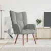 vidaXL Fauteuil relax gris clair velours Voir les images du produit 1
