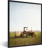 MuchoWow® Gerahmtes Poster Traktor - Landwirt - Berg 60x80 Produktbild-Vorschau 1