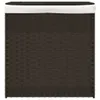vidaXL Wäschekorb mit 2 Fächern Dunkelbraun 53x35x57 cm Produktbild-Vorschau 3