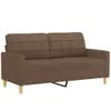 2-Sitzer-Sofa Braun 140 cm Stoff Produktbild-Vorschau 1