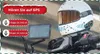 A motorcycle helmet and GPS device are shown, with text overlays indicating voice commands for navigation. Anteprima dell’immagine prodotto