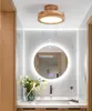 Nordic Wooden Ceiling Light, Round Semi Flush Mount Produktbild-Vorschau 6