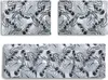 Three cushions with a tropical leaf pattern, arranged in a set. Produktbild-Vorschau