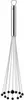 A stainless steel whisk with black ball tips on a white background. Anteprima dell’immagine prodotto