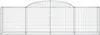 vidaXL Gabionen mit Hochbogen 9 Stk. 300x50x80/100 cm Produktbild-Vorschau 4