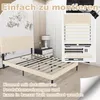 LZQ Polsterbett 140 x 200 cm Doppelbett mit Leder Kopfteil, Produktbild-Vorschau 5