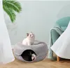 Letto rotondo a tunnel per gatti, confortevole casetta a Anteprima dell’immagine prodotto 9