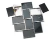 A collection of photo frames arranged in a collage formation on a white background. Náhled obrázku produktu