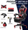 Puluomis Gaming Stuhl mit Massage und Fußstütze, Bürostuhl Produktbild-Vorschau 5