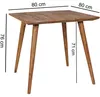 FineBuy Esstisch quadratisch 80cm Sheesham Massivholz – Produktbild-Vorschau 3