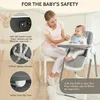 Hochstuhl Baby Klappbar 2 in 1 mit Rollen, Höhenverstellbar Produktbild-Vorschau 6