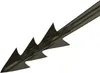 A close-up, angled view of a black harpoon-shaped ground anchor against a white background. Náhled obrázku produktu