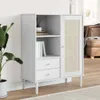 vidaXL Highboard SENJA Rattan-Optik Weiß 90x40x112 cm Produktbild-Vorschau 1