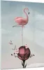 Bilder auf glas - Einteilig - Flamingo Blume Grafik Produktbild-Vorschau 1