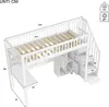 Flieks Etagenbett 90x200cm mit Schreibtisch & Regal, Produktbild-Vorschau 7