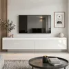 Meuble TV bas 170 cm LUMI II - Blanc brillant, meuble TV Voir les images du produit 1