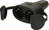 Dvojitý gumový konektor, 2XSchucko, 2x250V AC/ 16A; IP44 Náhľad obrázku produktu 1