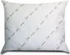 A white pillow with a repeating pattern of green bamboo stalks and the word "Bamboo". Produktbild-Vorschau