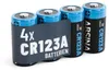 4x Absina CR123A Lithium Batterie 3V 1300 mAh – 4er Blister Produktbild-Vorschau 1