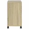 vidaXL Beistelltisch mit Rollen Sonoma-Eiche 50x30x55 cm Produktbild-Vorschau 6