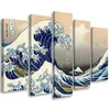 5-teiliges leinwandbild kanagawa große welle 150x100 cm Produktbild-Vorschau 1