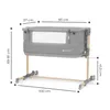 A product image of a baby crib with dimensions indicated by lines and text. Anteprima dell’immagine prodotto