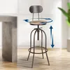Silla de bar estilo bistró, diseño industrial, color bronce Vista previa de la imagen del producto 4