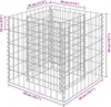 vidaXL Gabionové zvýšené lôžko z pozinkovanej ocele 50 × 50 Náhľad obrázku produktu 6
