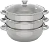 Parní hrnec – 3patrový, 32 cm – nerezová ocel – Náhled obrázku produktu 1