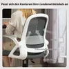 HOMCOM Kancelářská židle Ergonomická otočná židle s Náhled obrázku produktu 4