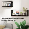 HOMCOM Wandregal 2er-Set Schweberegal aus Stahl, Wandboard Produktbild-Vorschau 4